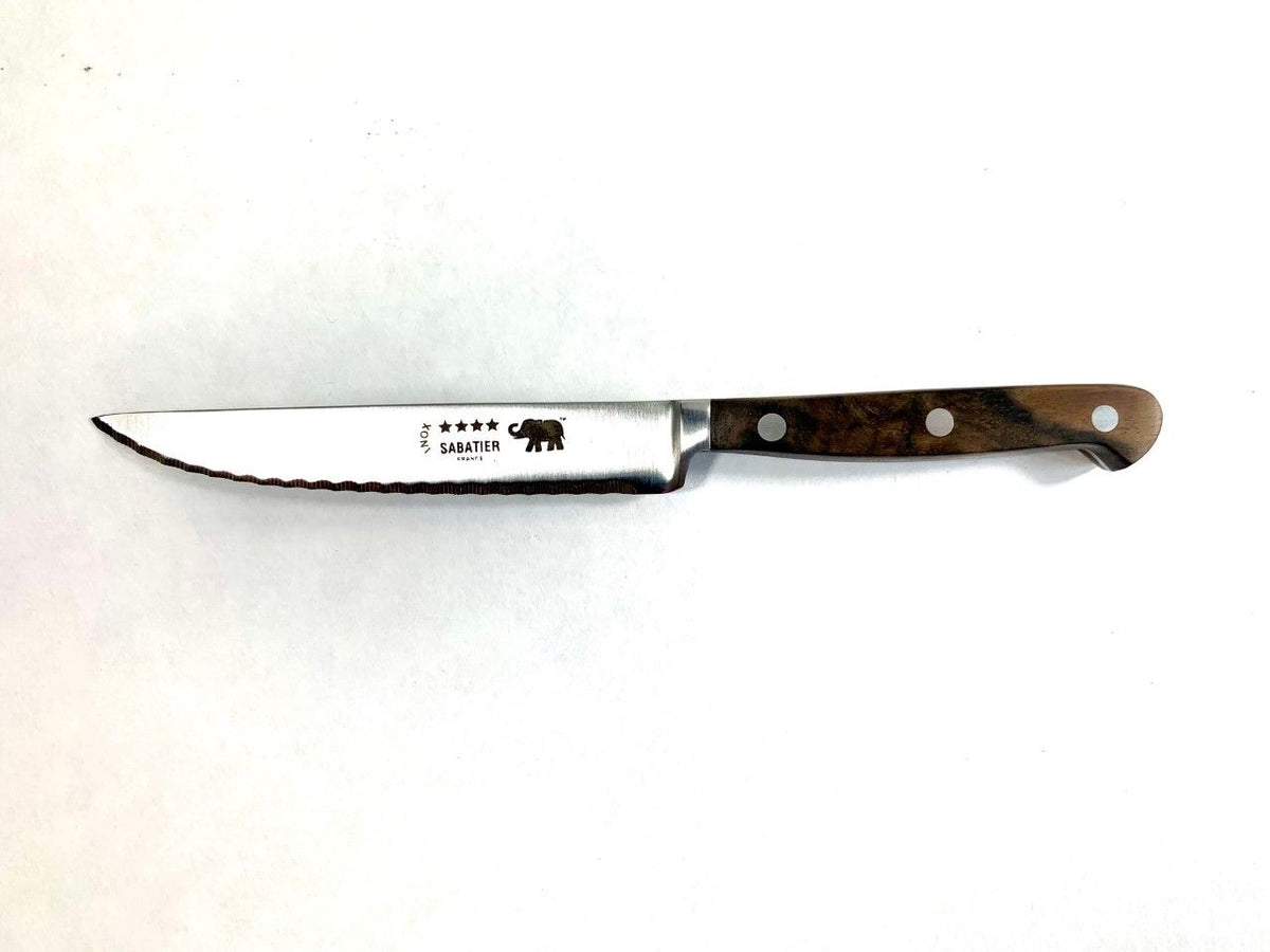 couteau steak 13cm georges, en noyer, original, fabrication française