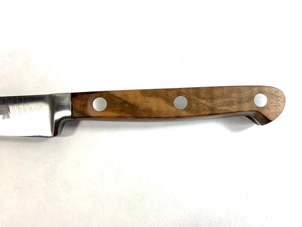 Couteau d'office inox 10cm SABATIER par THIERS-ISSARD manche Ronce de Noyer