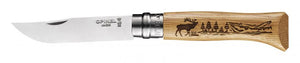 Opinel couteau fermant No 8 Animalia 'CERF' manche chêne, lame inox