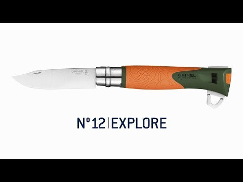 Opinel No 12 Survival Knife Explore Couteau de Survie Terre-Vert